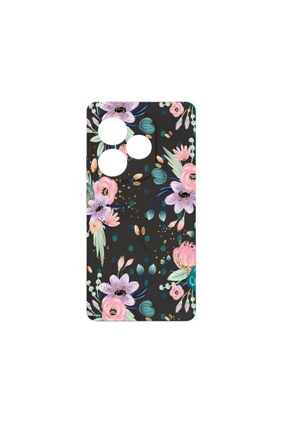 bestcase Husă Premium din Silicon, Compatibilă cu Realme GT 6, Colecția Flori...
