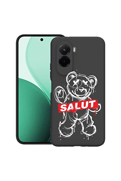 bestcase Θήκη TPU Υπέρλεπτη Συμβατή με Poco M7, με σχέδιο αρκουδάκι Hello, 31...