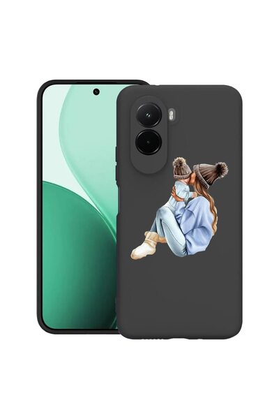 bestcase Θήκη TPU Υπέρλεπτη Συμβατή με Poco M7, με σχέδιο Κορίτσι-Μαμά με Αγό...