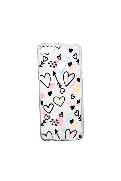 bestcase Husa Silicon Compatibila Cu Huawei Y6 Prime 2018, Love Symbols, rezi...