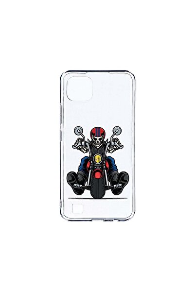 bestcase Прозрачен силиконов калъф 2ММ, съвместим с Realme C20, Байкърски, Уд...
