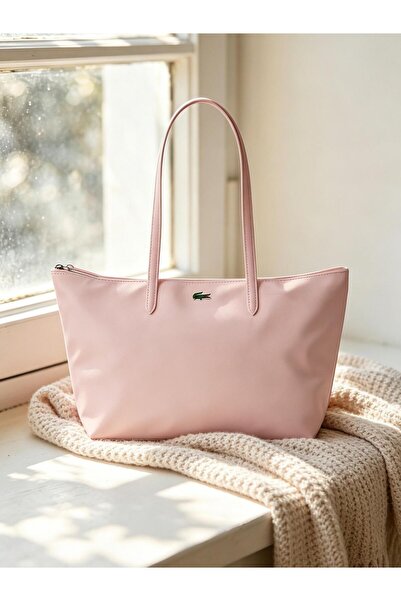Lacoste Kids Women's Capacity Zipper Handbag Single Shoulder Bag Tote Bag Lar...