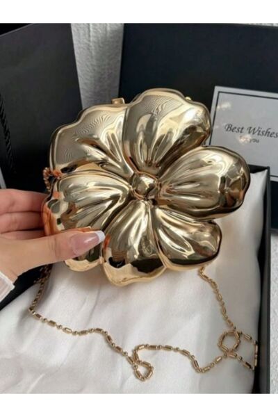serenıa Çiçek Gold Kadın Çanta