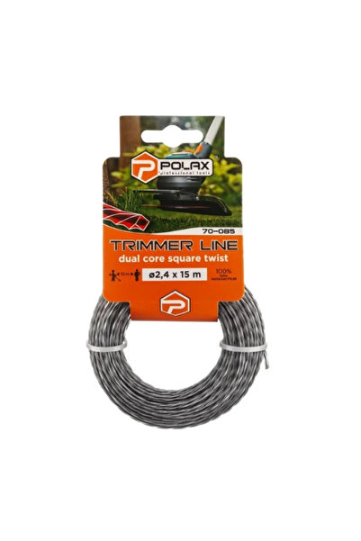POLAX Fir Trimmer Dual Core Square Twist 2.4 mm x 15M
