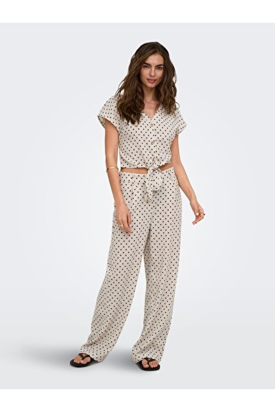 ONLY Onlemmia-Linda Hw Straight Pant Pnt Women's Gray Trousers - 15380054