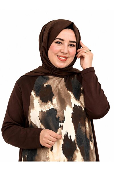 Ferace Kadın Büyük Beden Model Kumaş 2'li Takım