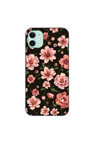OEM Калъф, съвместим с Apple iPhone 11, силиконов гел TPU, с десен на розови ...