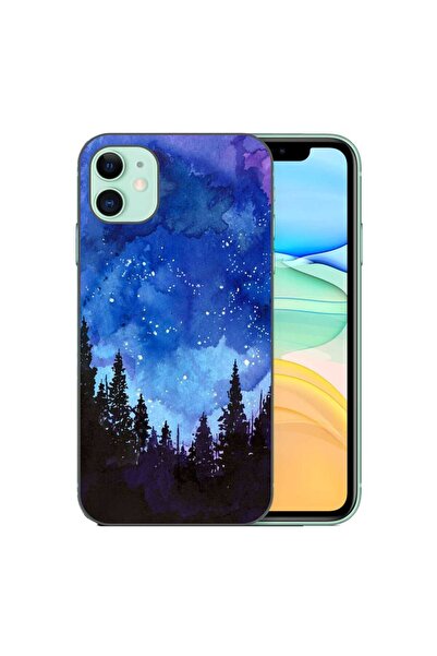 OEM Husa compatibila cu Apple iPhone 11 Silicon Gel Tpu Model Night Forest