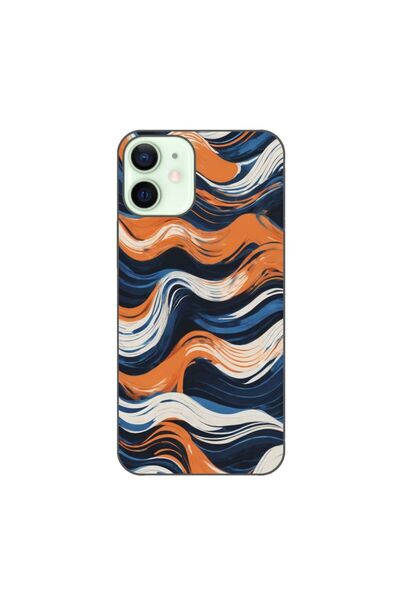 OEM Husa compatibila cu Apple iPhone 12 Mini Silicon Gel Tpu Model Abstract C...