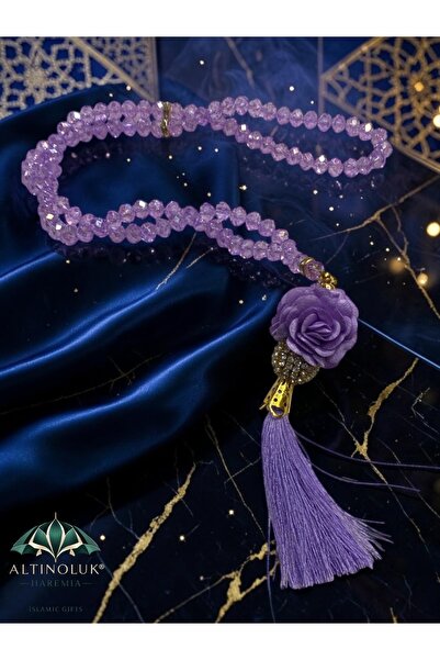 Altınoluk Haremia Crystal Stone Rose Detailed 99' Rosary 8 mm |   Stylish Gif...