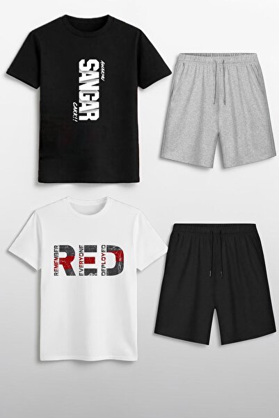Trendy Merry Store 4-Piece Children's Summer Capri and T-Shirt Set