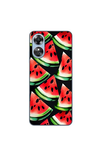 OEM Θήκη συμβατή με Oppo A17 από σιλικόνη gel TPU με σχέδιο φέτες καρπουζιού