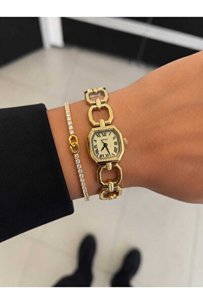 Fossil Zincirli Sekizgen Yeni Model Kadın Kol Saati