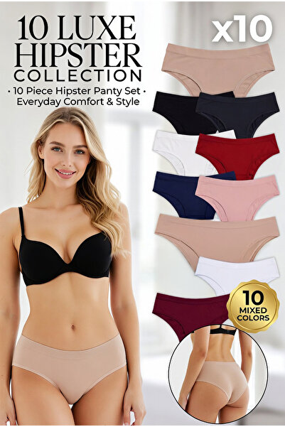 Yohannes Club Women'S, Cotton Basic Slip Panties, 10-Pack, Breathable Fabric