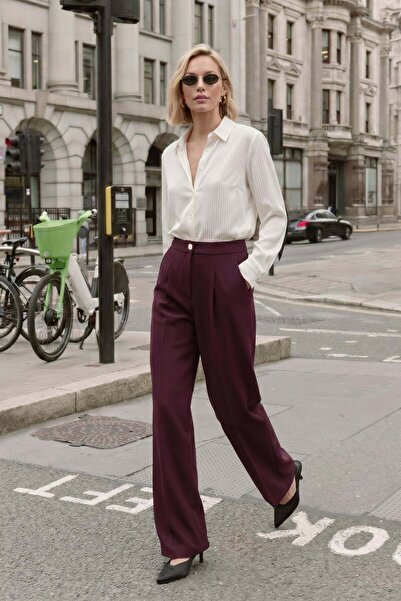 Sateen Lucy Pants - Plum