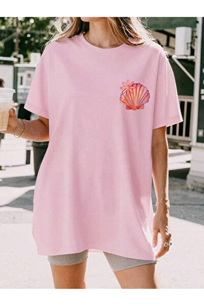 OVER HEAD Tricou supradimensionat cu imprimeu Salty Soul pentru femei