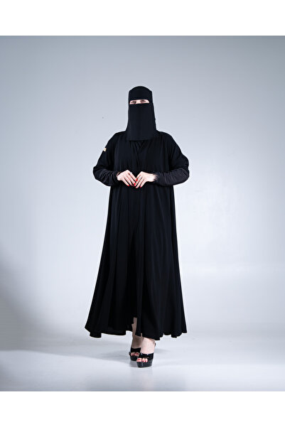 aljmal alraqi abaya عباية غوايش بقماش كريب ملكي دبل كلوش كم استرتش بدانتل