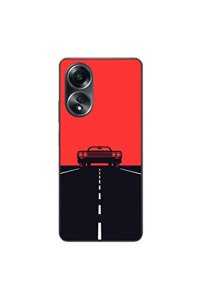 OEM Husa compatibila cu Oppo A58 4G Silicon Gel Tpu Model Red Sky Muscle Car
