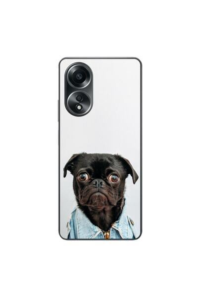 OEM Husa compatibila cu Oppo A58 4G Silicon Gel Tpu Model Pug Fashion