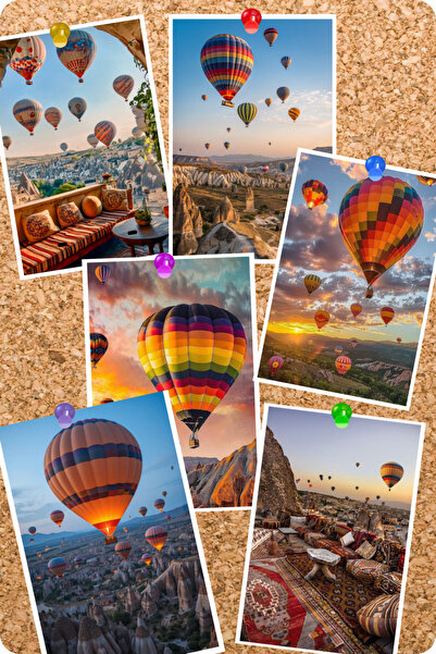 GameBulance Cappadocia Balloon Fairy Chimneys Themed 6-Piece Board Card Set |...