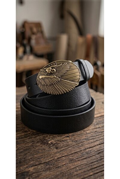 targay Eagle Embossed Cowboy Buckle Jeans Belt