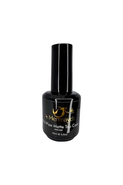 Mermayda No Wipe Matte Top Coat Nail Polish, Hema Free TPO Free, Mermayda, 15ml