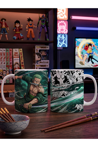 Vulpes One Piece Roronoa Zoro Tasarımlı Kupa Bardak-No 7