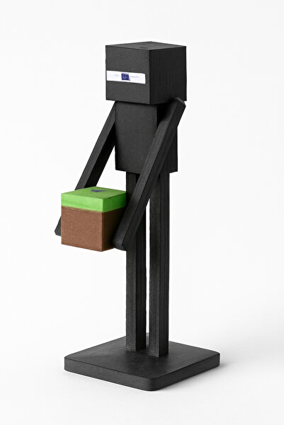 GAME SHOT Minecraft Enderman Blok Tutan Heykel Masa Dekor 3D Baskı