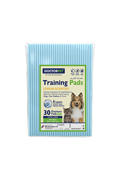 Doctor Pet Training Pads Lemon 30's (60x90cm) – Extra Large Rapid-Dry Leak-Pr...