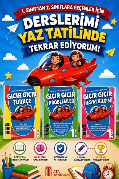 Ata Yayıncılık 1. Sınıftan 2.Sınıfa Geçenler İçin Derslerimi Yaz Tatilinde Te...