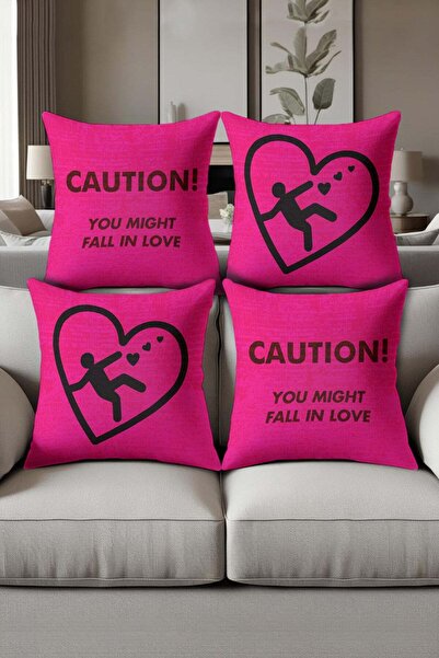 Dolce Mariee Digital Printed Soft Textured 4-Piece Throw Pillow Cover Set Krl...