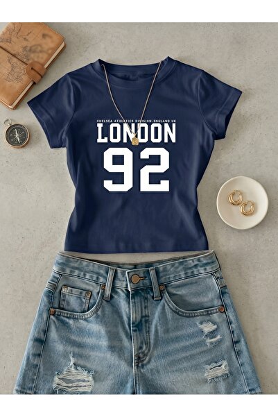 NİCE Μπλουζάκι London Printed Crew Neck Tee Crop