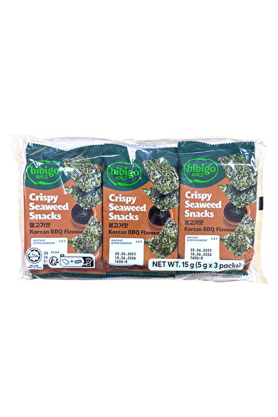 BIBIGO Korean BBQ Roasted Seaweed Snack 5g