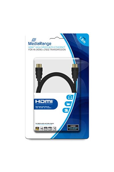 MediaRange Conector HDMI de mare viteză cu Ethernet 18Gibt/s 1,8m
