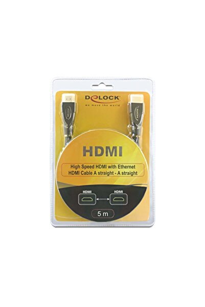 DELOCK HDMI Kabel Ethernet A -> A St/St 5.00m Premium