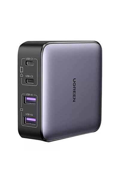 Ugreen ≈Åadowarka sieciowa CD327 Nexode, 2x USB-C, 2x USB-A, GaN, 65W - szara