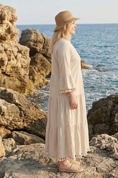 Pure Class Women's Cotton Linen Fabric Summer Dress