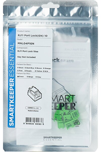 Smart Keeper SmartKeeper Mini "RJ11 Port" Blocker, pachet de 10 bucăți.