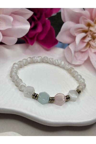 Moonstone Accessories Handmade Moonstone & Aquamarine & Pink Quartz & Tibetan...