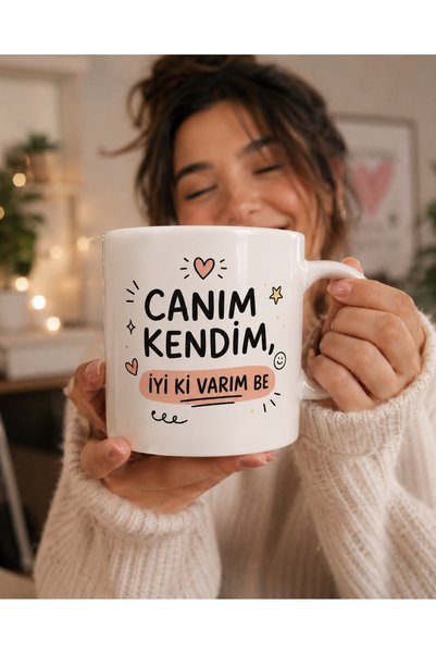 DKY Canım Kendim Yazılı Kupa Bardak