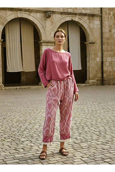 Su Koleksiyon Mind Jacquard Woven Cotton Pants