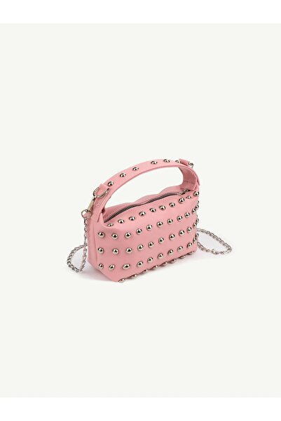 Beshora Penny Powder Women's Mini Size Staple Detailed Handbag and Shoulder Bag