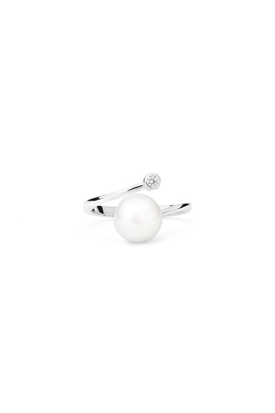 MANAVA Silver ring with natural pearl and zirconia - Ensemble