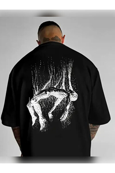 TİMİSİVA Tricou unisex supradimensionat cu imprimeu guler rotund cu mânecă sc...