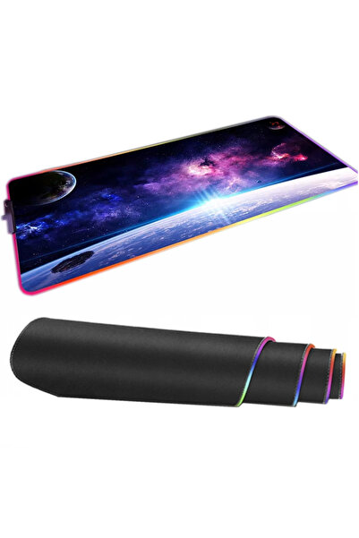 Strado PODK≈ÅADKA pod myszkƒô mysz pod≈õwietlana 80x30 LED na biurko XXL mata...