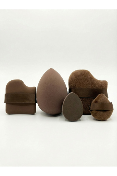 Mooniva Set of 5 Makeup Sponges, Latex-Free, for Contouring and Matte Finish
