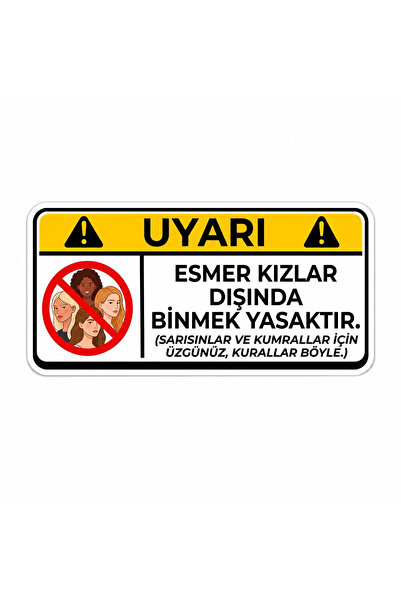MİNUZ Araba Sticker Oto Etiket Espirili Araç Yazısı 10x5 cm Suya Dayanıklı
