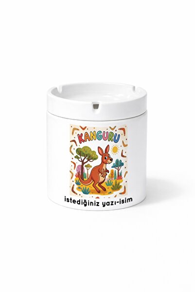 Kirbi Reklam Animal Kangaroo Kangaroo Australia Double Sided Printed Ashtray ...