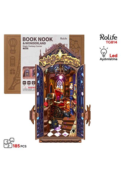 Rolife TGB14 Magic Fantasy Corner Kitap Köşesi Book Nook DIY Minyatür Maket M...