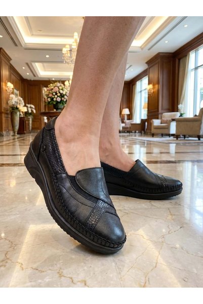 Forelli Yonca 48010 Black Genuine Leather Women's Shoes